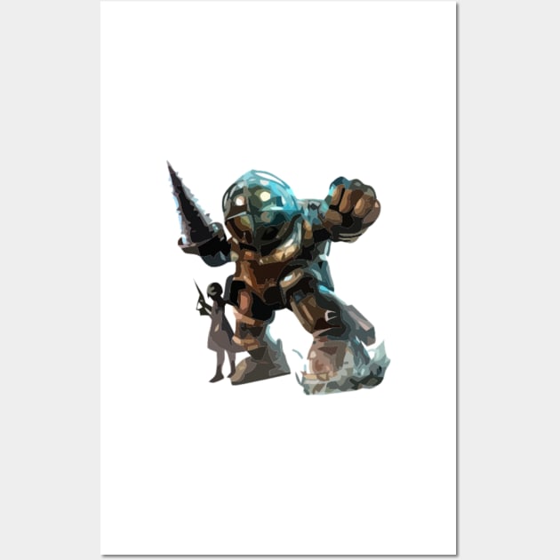 Big Daddy Bioshock Painting Wall Art by gktb